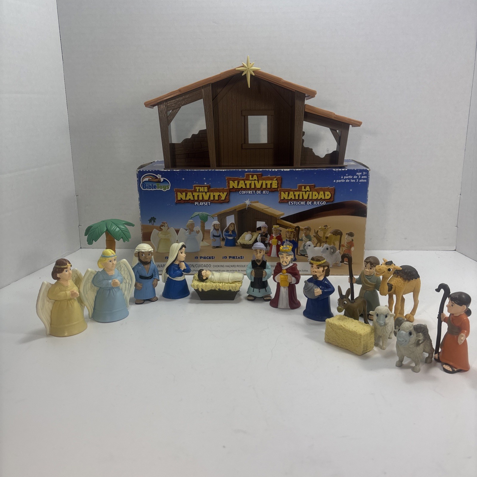 Children Christmas Nativity Play Set Bible Toys Birth of Baby Jesus Complete