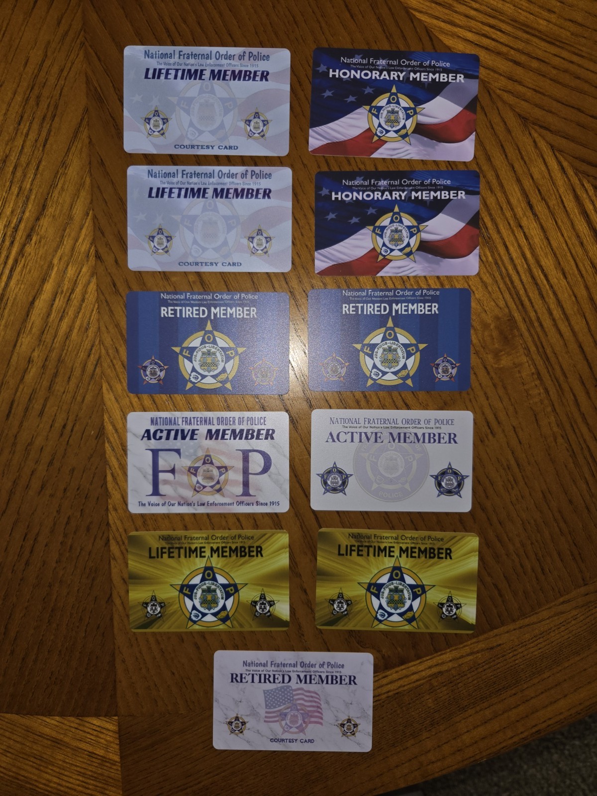 Law Enforcement - Collectible supporter Lot - 9 Card Lot