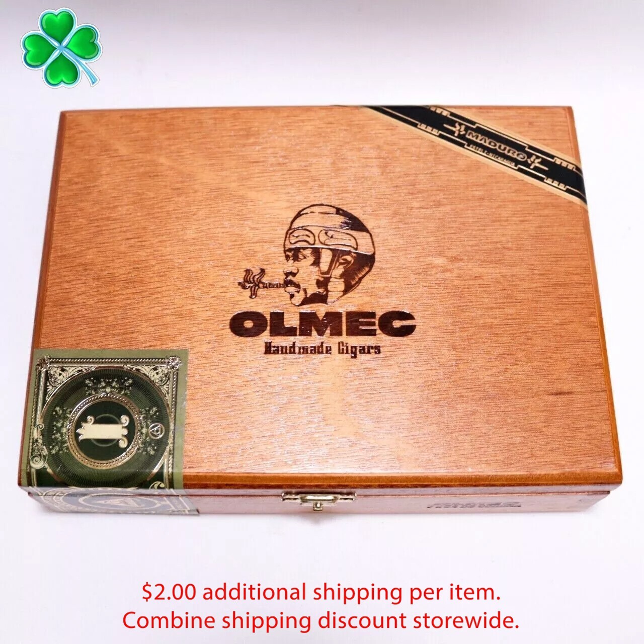 Olmec DB Corona Empty Wood Cigar Box 8\ Olmec DB Corona Empty Wood Cigar Box 8\