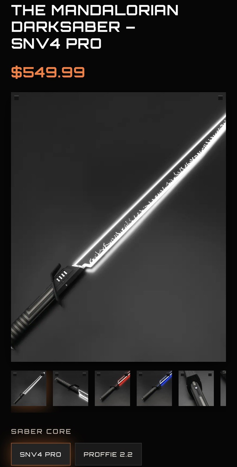 Artsabers Star Wars Darksaber SNV4 Pro 2025 Artsabers Star Wars Darksaber SNV4 Pro 2025