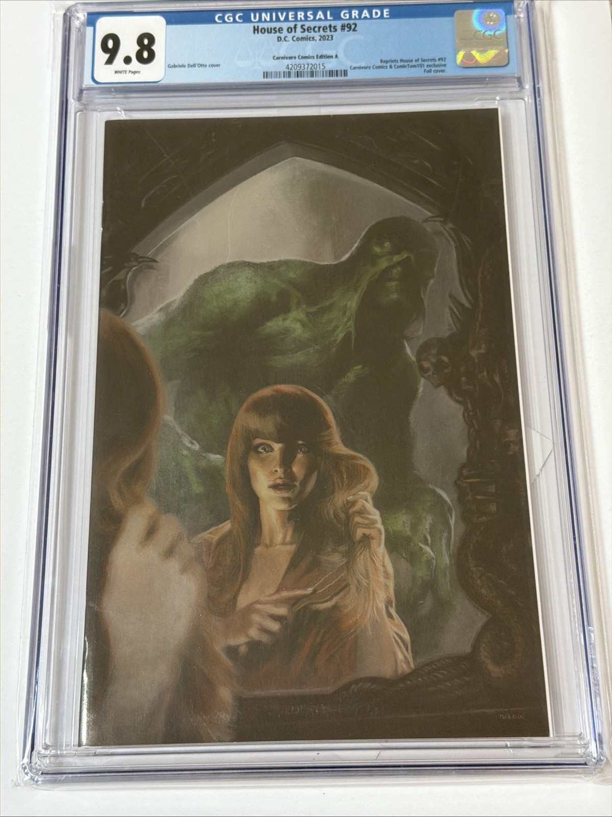 House Of Secrets 92 Virgin Foil Cover A Dell’Otto CGC 9.8 Carnivore Comics W/COA