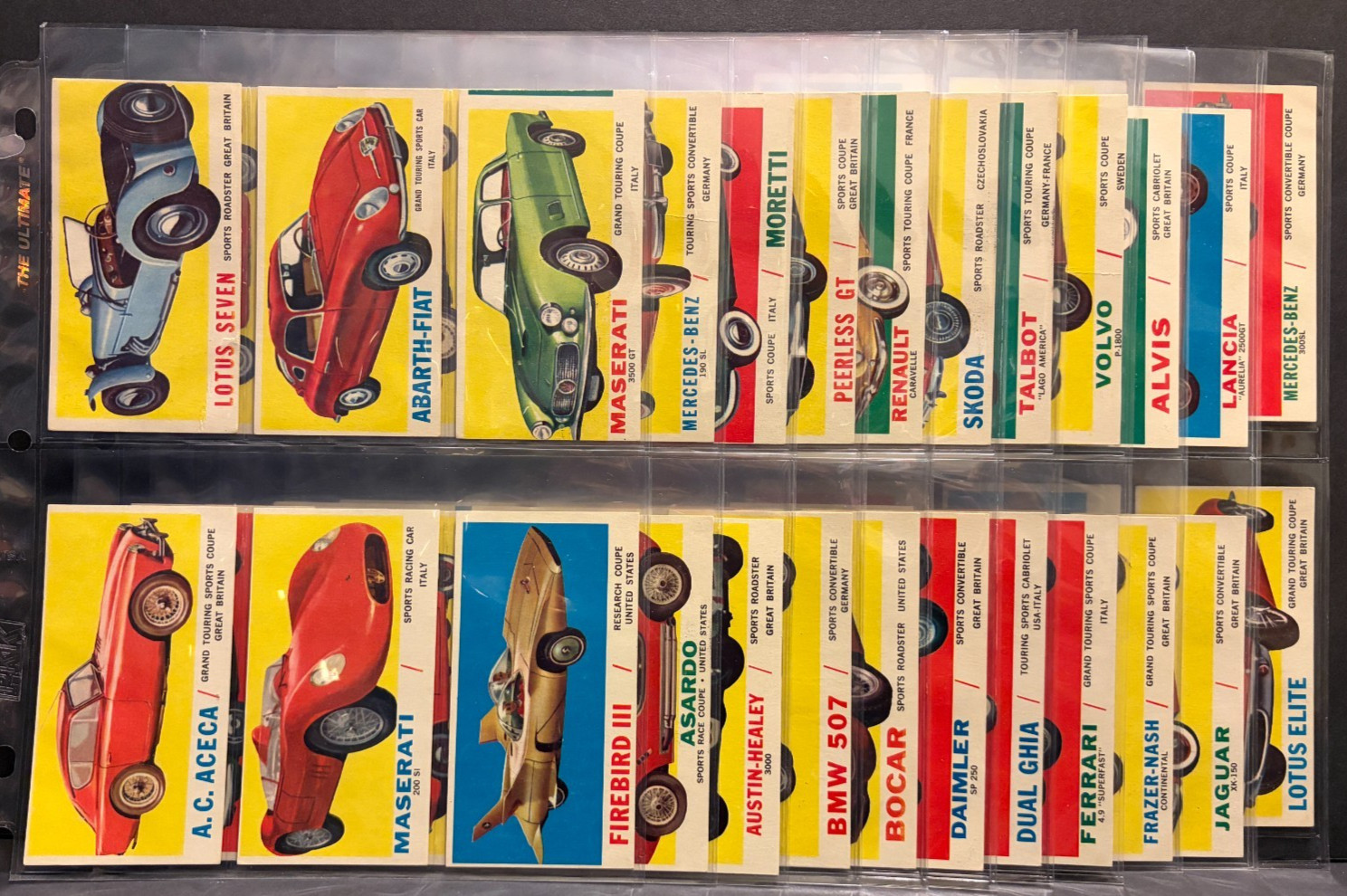1961 Topps Sports Cars Complete Set of 66 Cards SkuA14