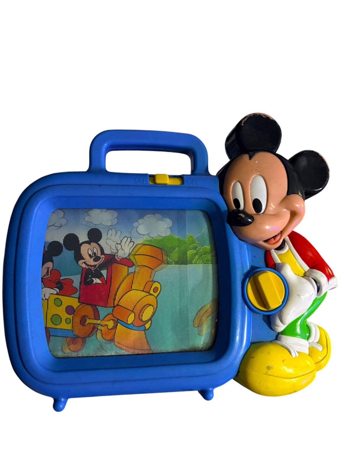 Vintage Disney Mickey Mouse ARCO Toy TV Viewer Blue Minnie Mouse Tested & Works