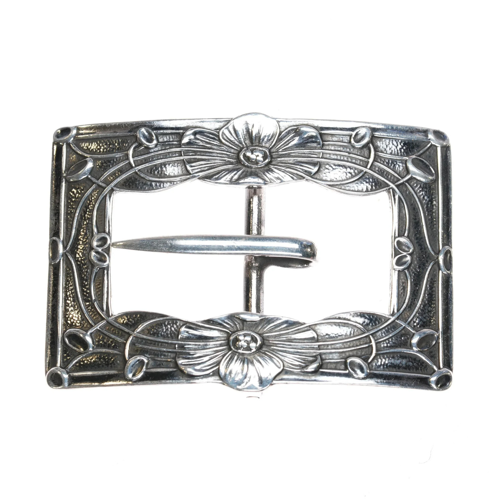 Antique Unger Brothers Art Nouveau Sterling silver belt buckle Antique Unger Brothers Art Nouveau Sterling silver belt buckle