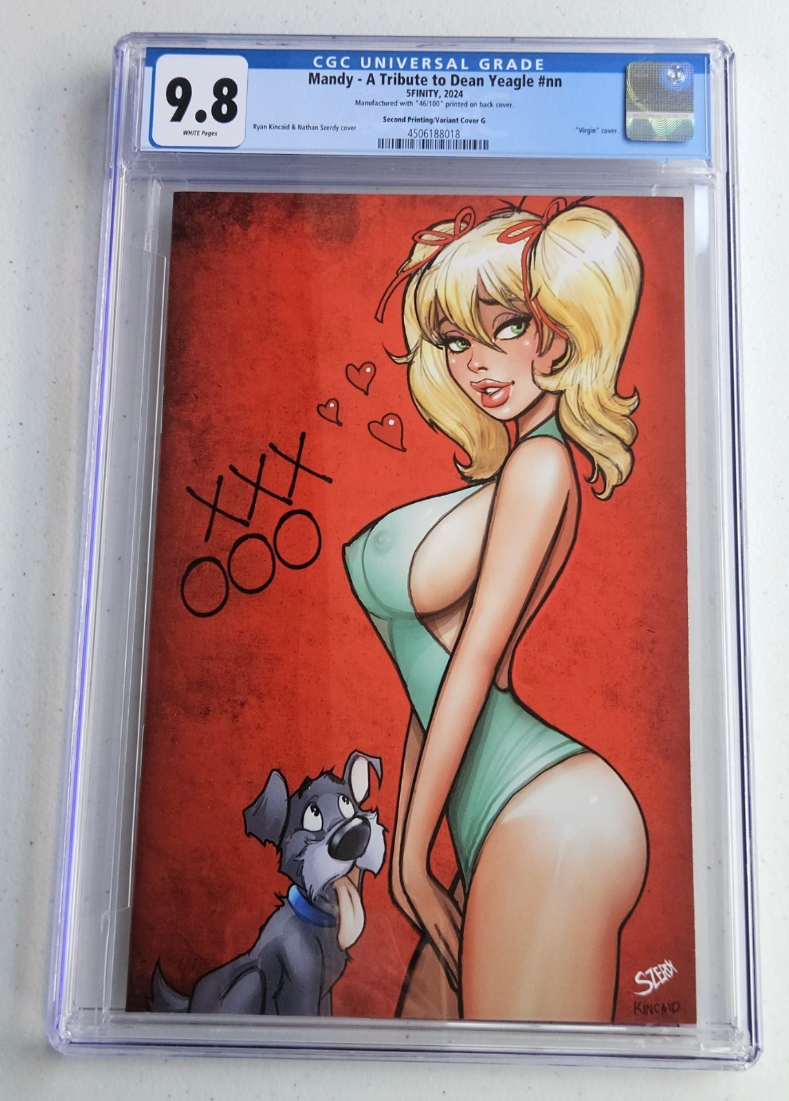 MANDY Tribute Dean Yeagle Comic - CGC 9.8 Szerdy 2nd Printing Variant #46/100