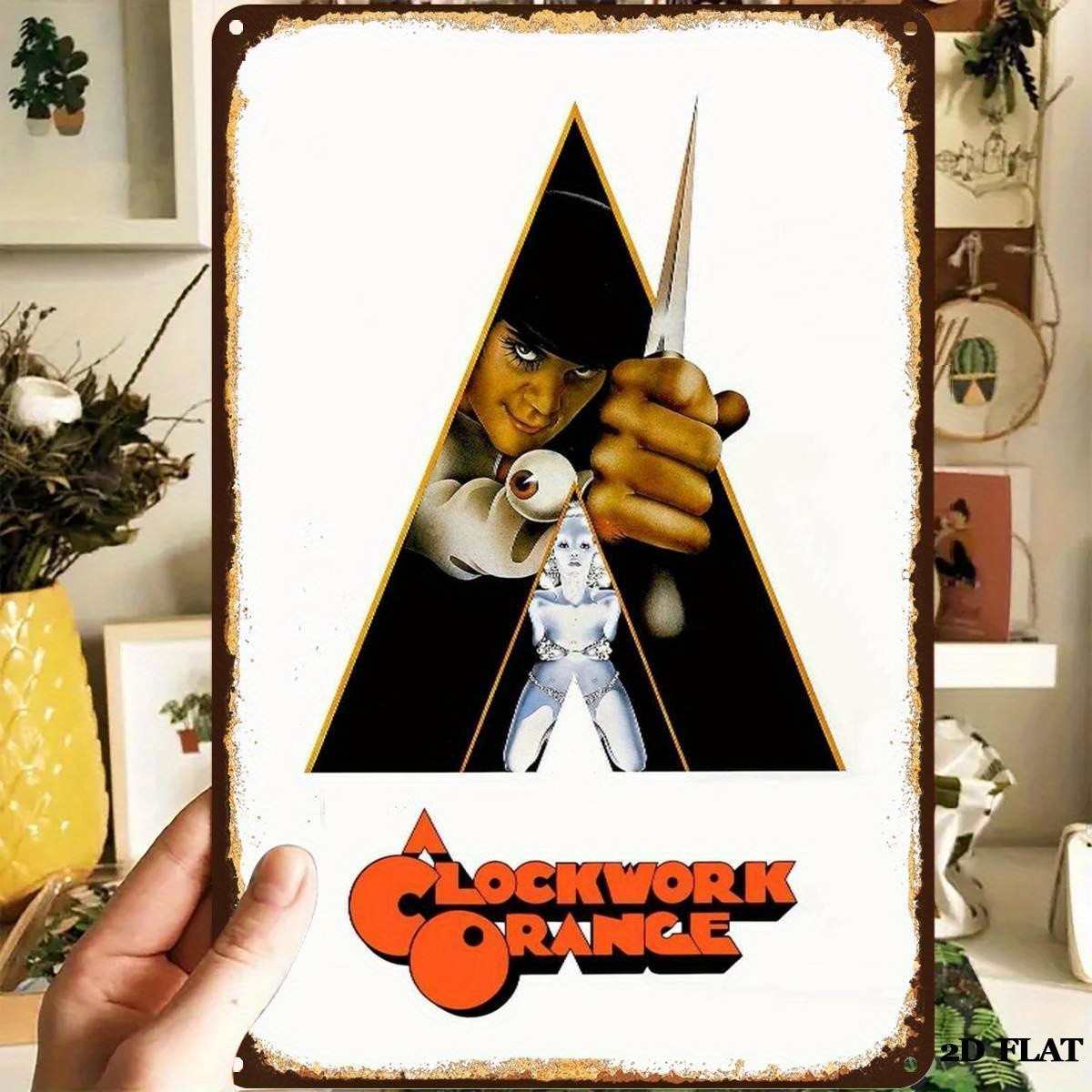 Vintage Clockwork Orange Movie Poster Tin Metal Signs Home Décor 8x12 Vintage Clockwork Orange Movie Poster Tin Metal Signs Home Décor 8x12