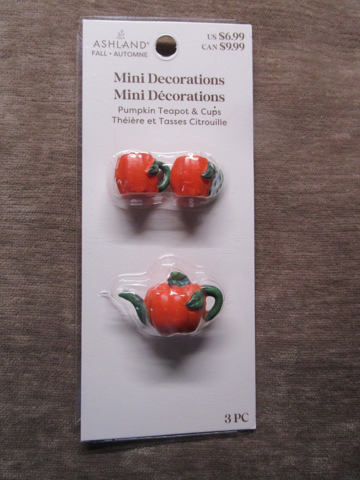 Ashland Fall Tiny Treasures, Pumpkin Teapot & Cups   2026  NEW