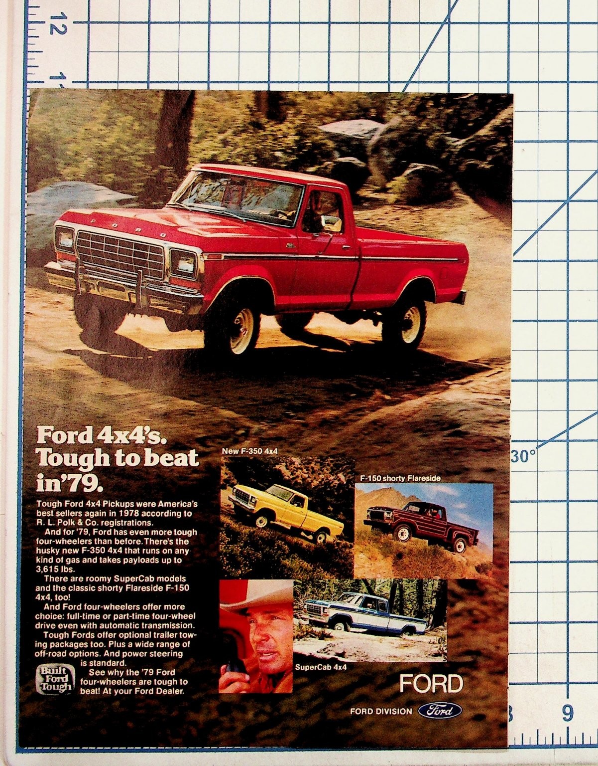 1979 Ford 4x4 Pickups Vintage Ad F-150 F-350 SuperCab Truck Ephemera