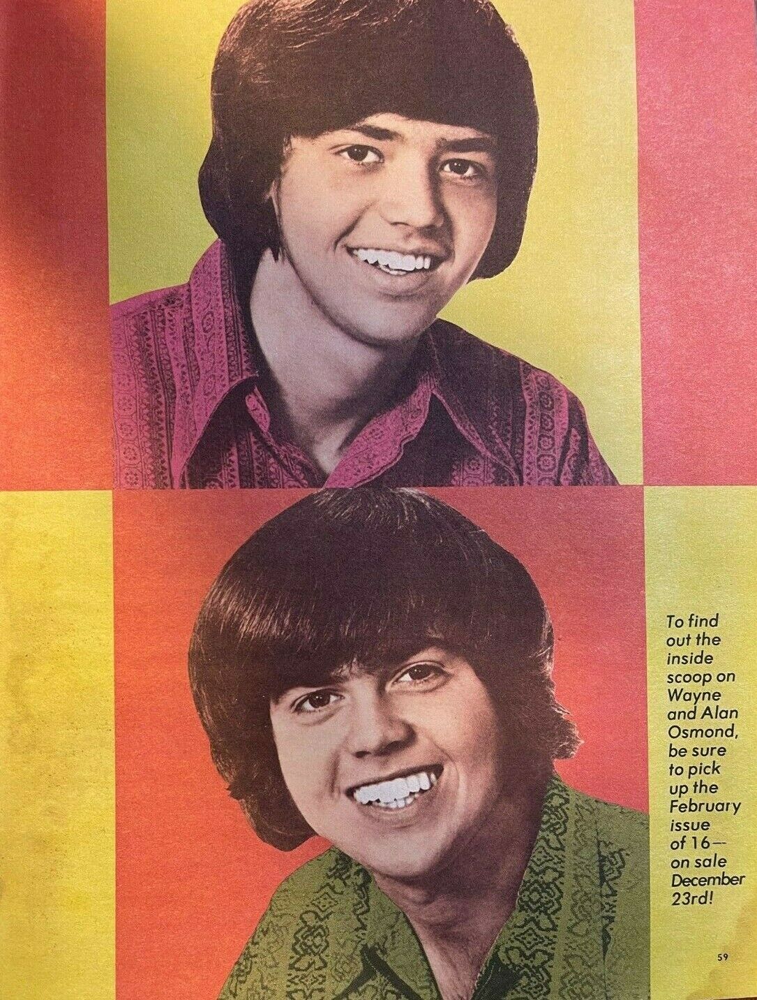 1972 Musicians Jay Osmond and Merrill Osmond The Osmond Brothers