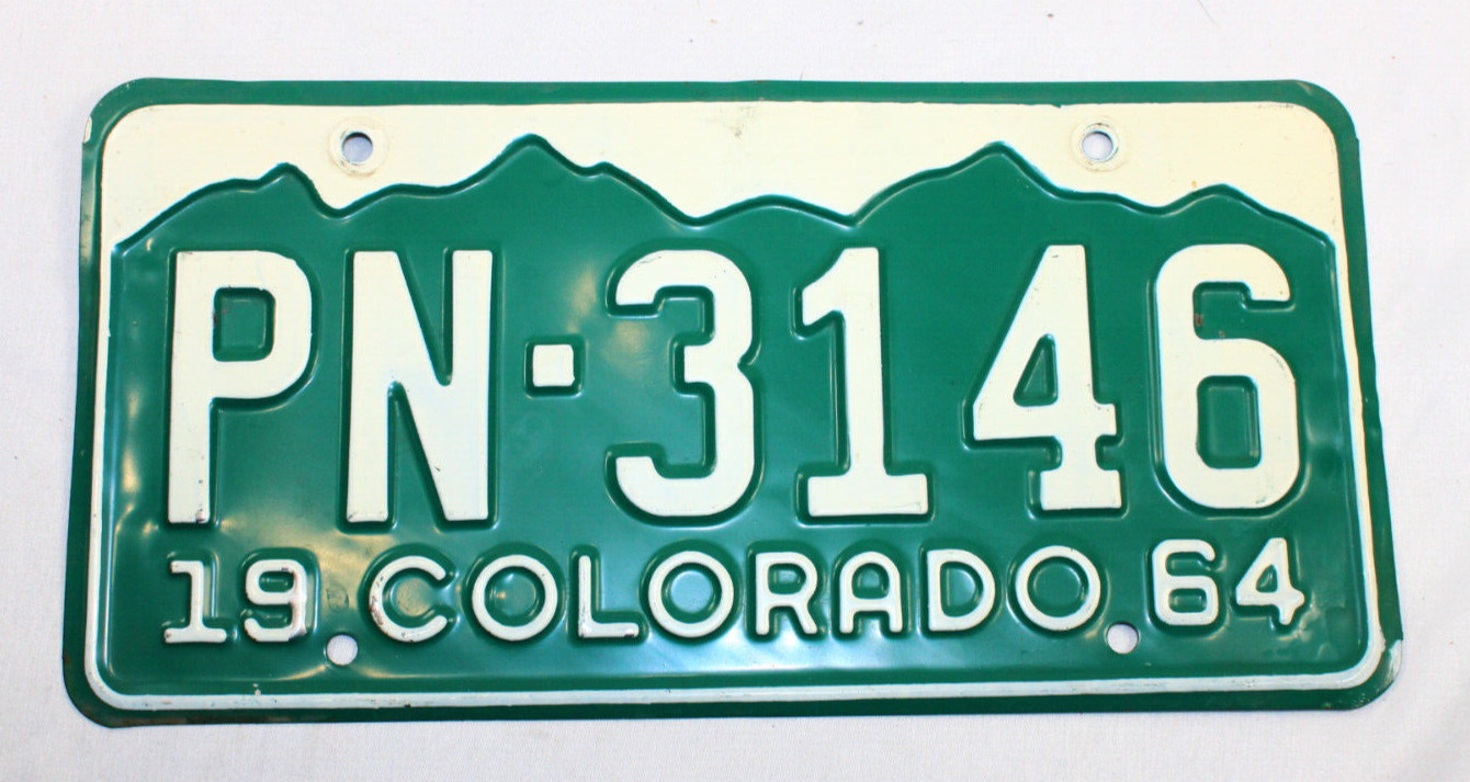 1964 Colorado Car Mountain License Plate Man Cave Bar Auto Rat Rod PN-3146