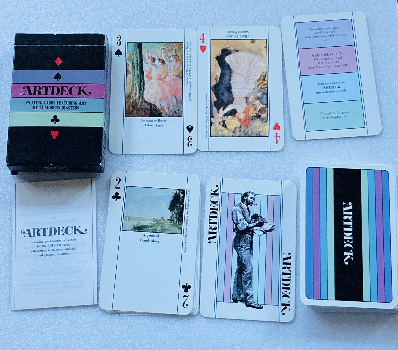 Rare Aristoplay Art Deck Playing Cards Art By 13 Modern Masters Degas Monet 16