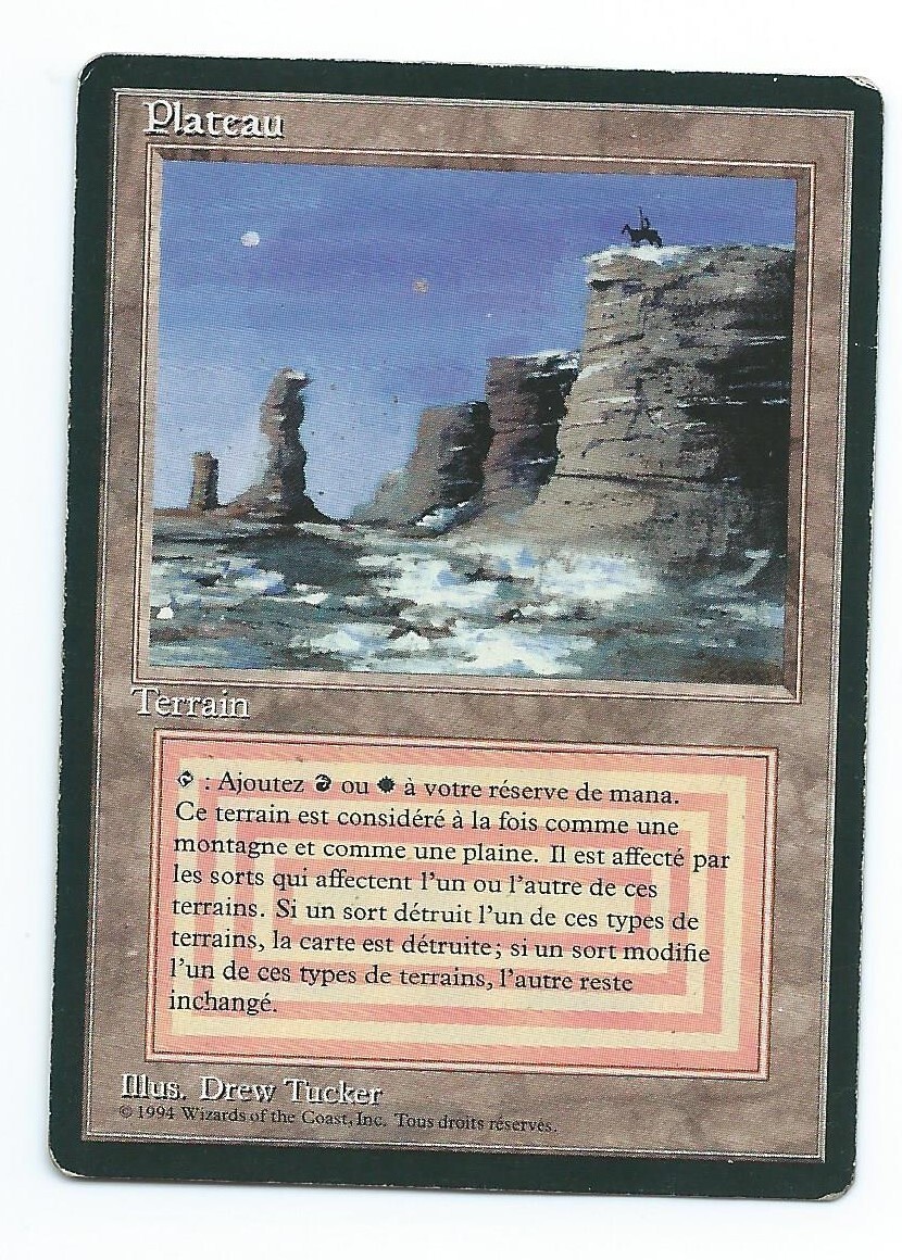 Magic MTG Plateau FBB Foreign Black Border french dual land www_MoxBeta_com #1