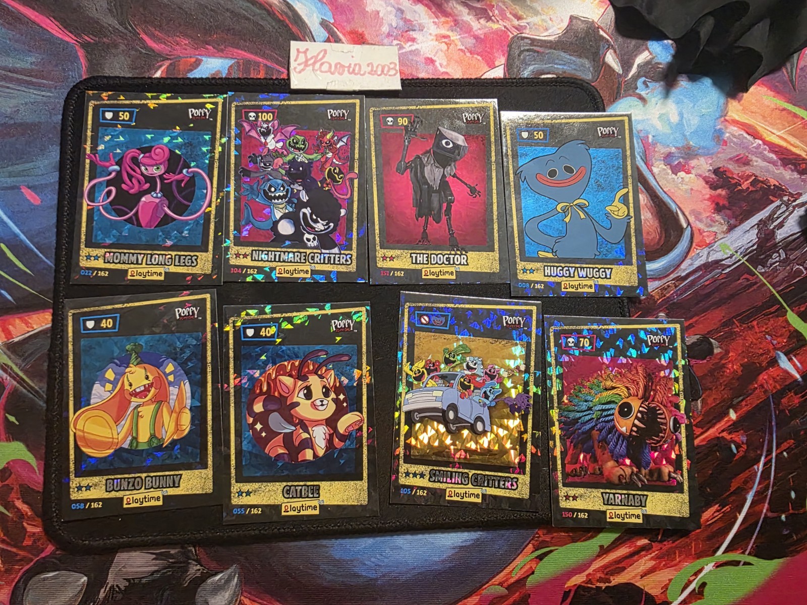 Poppy Playtime Holo / Foil Shiny Huggy Wuggy Mommy Long Legs Lot 8 Cards Rare