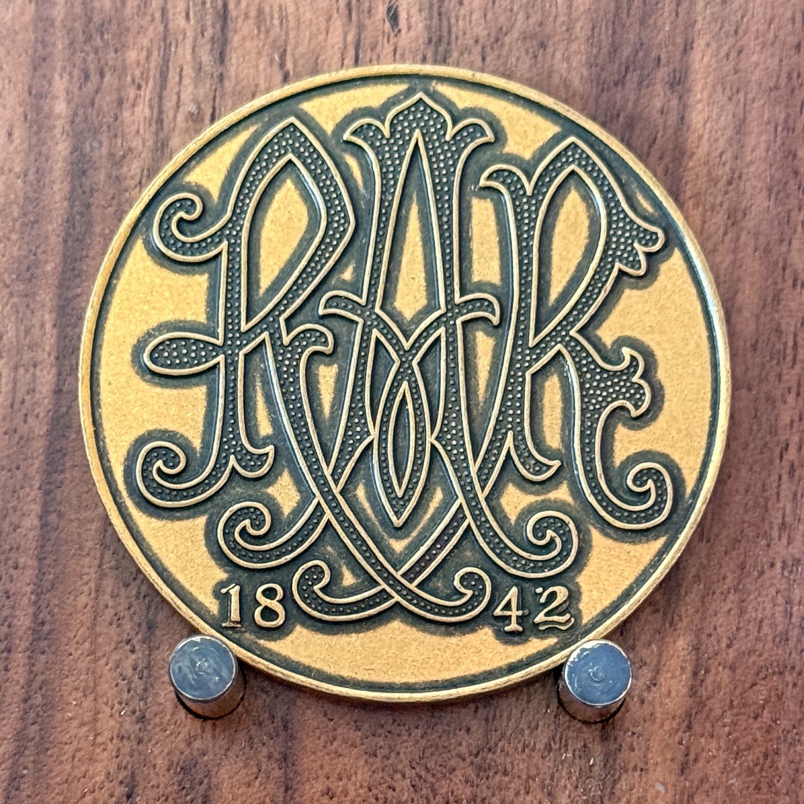 Reading Amateur Regatta PAR 1842 Vintage Brass Challenge Coin  1#47