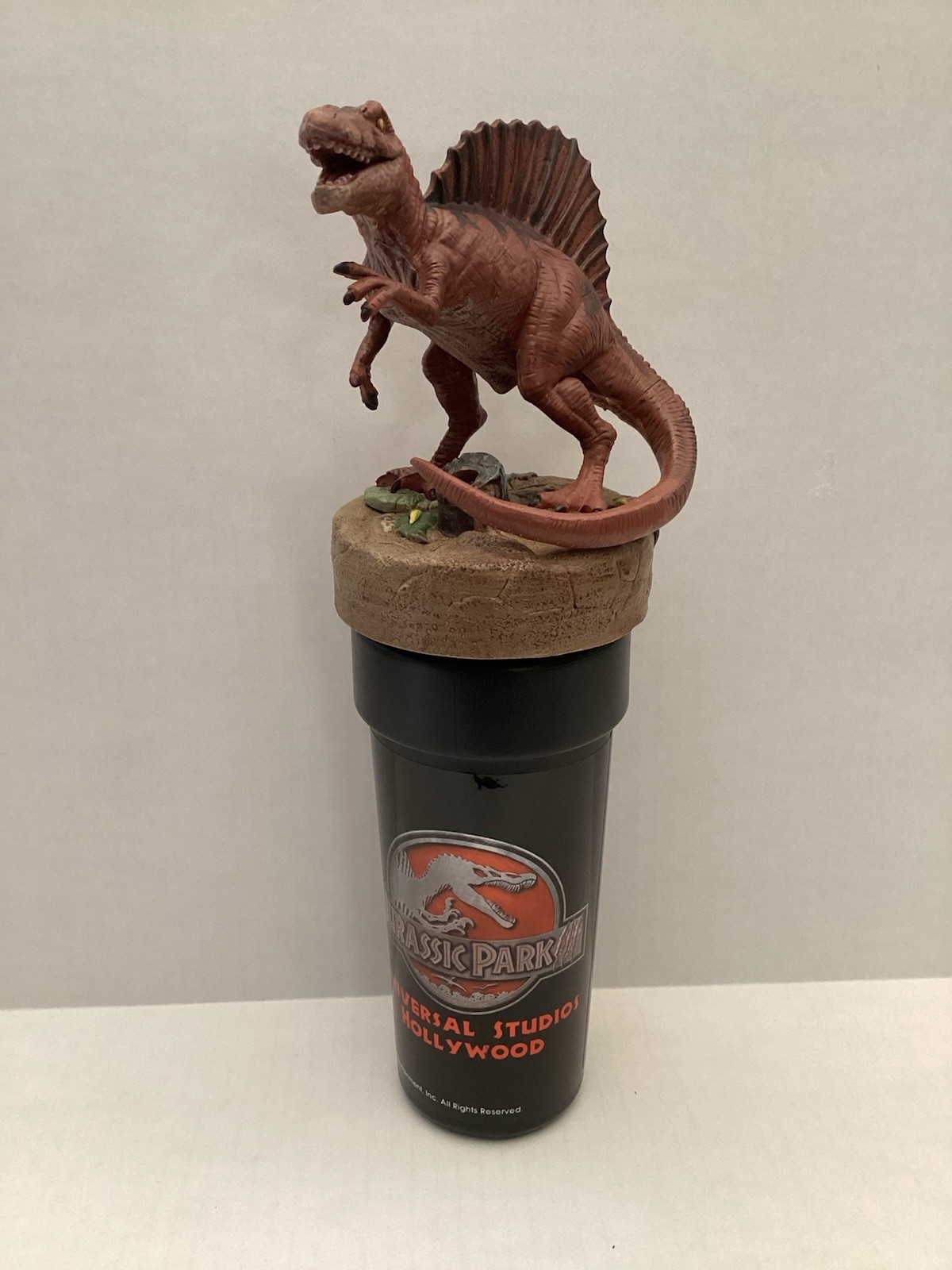 Vtg 2001 Jurassic Park III Spinosaurus Cup & Topper Universal Studio-no Straw