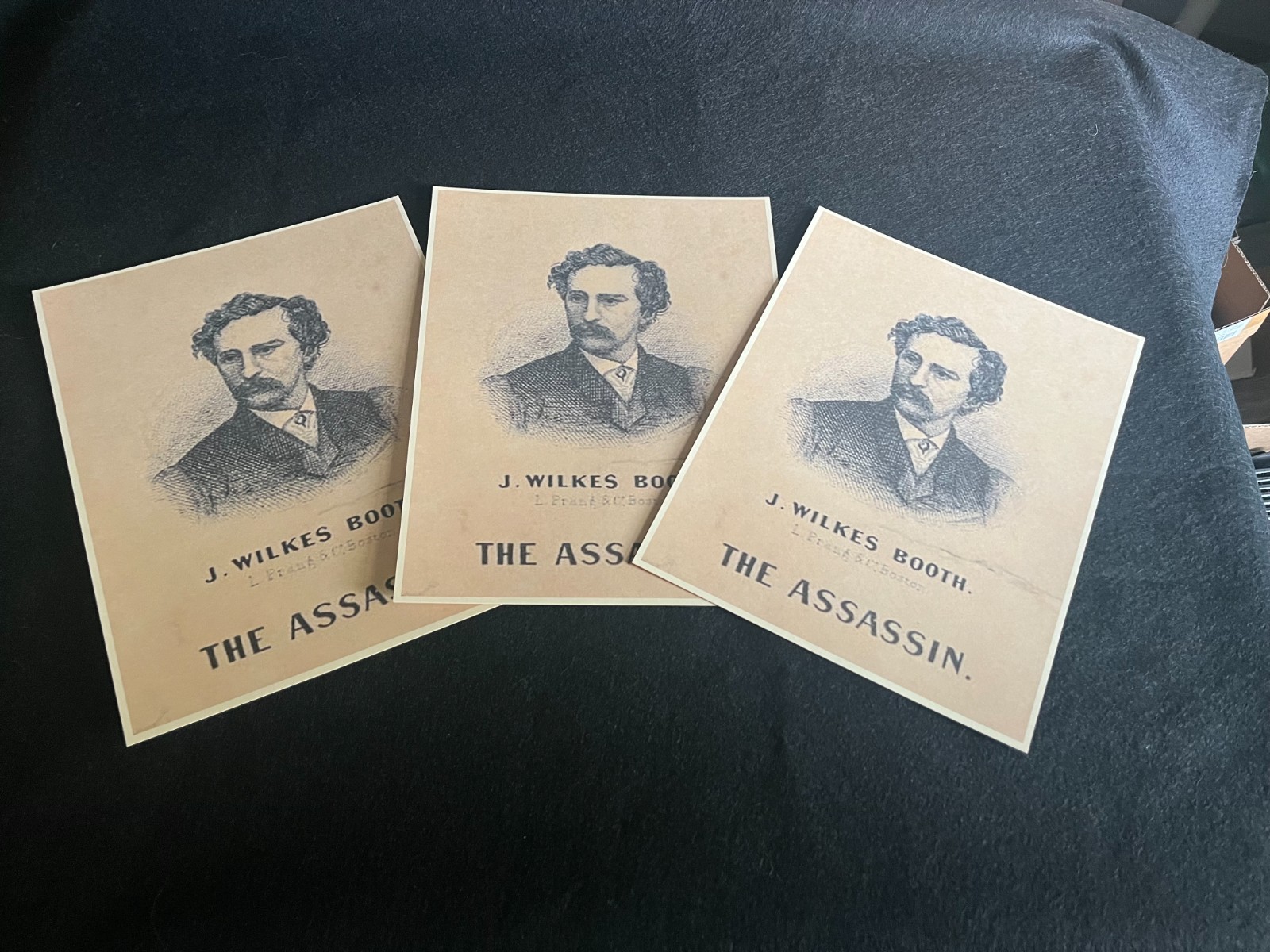 John Wilkes Booth, the Assassin, Reprinted from an old Etching, Rare