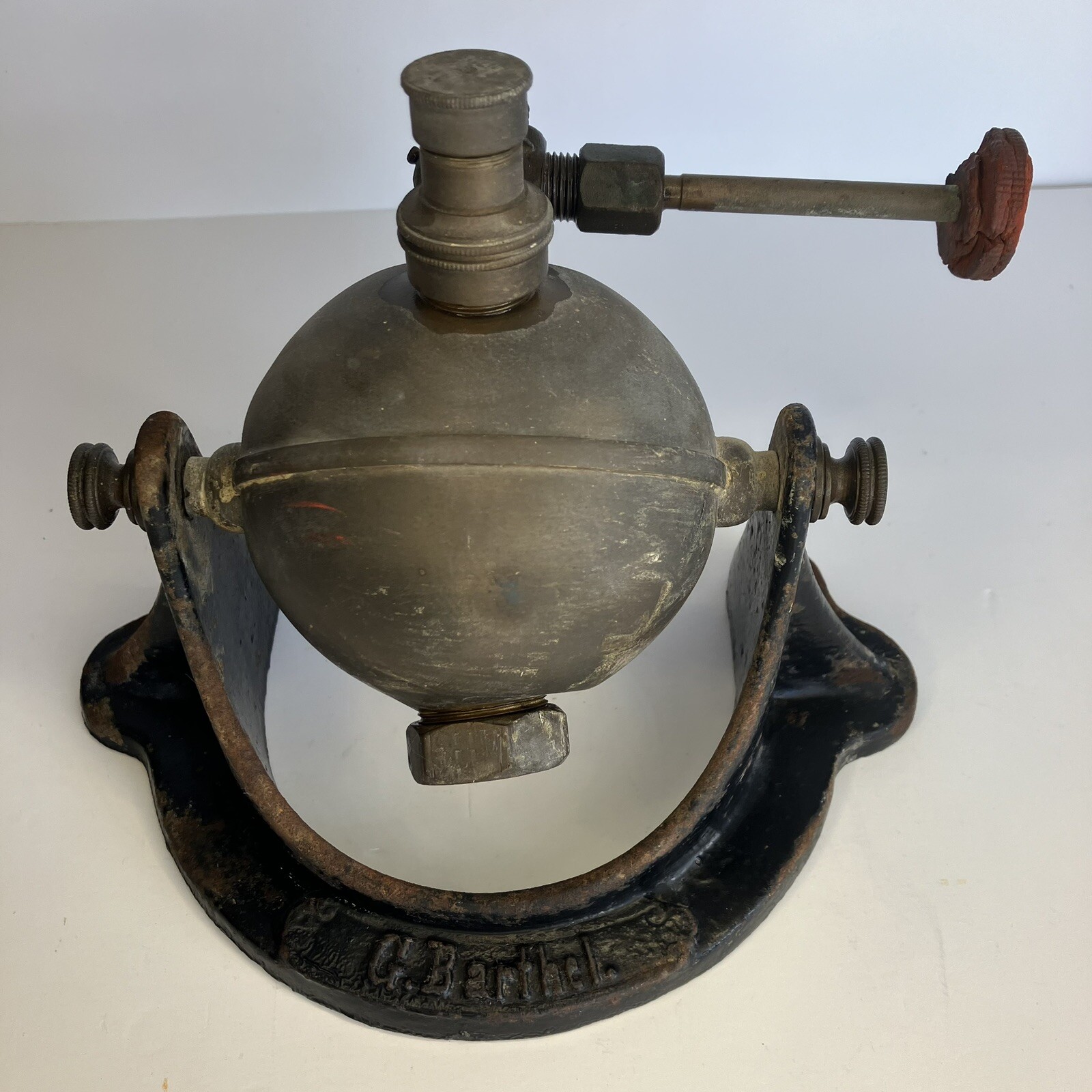 Antique G Barthel Bunsen Burner - Rare - Iconic East German Brand - Steampunk