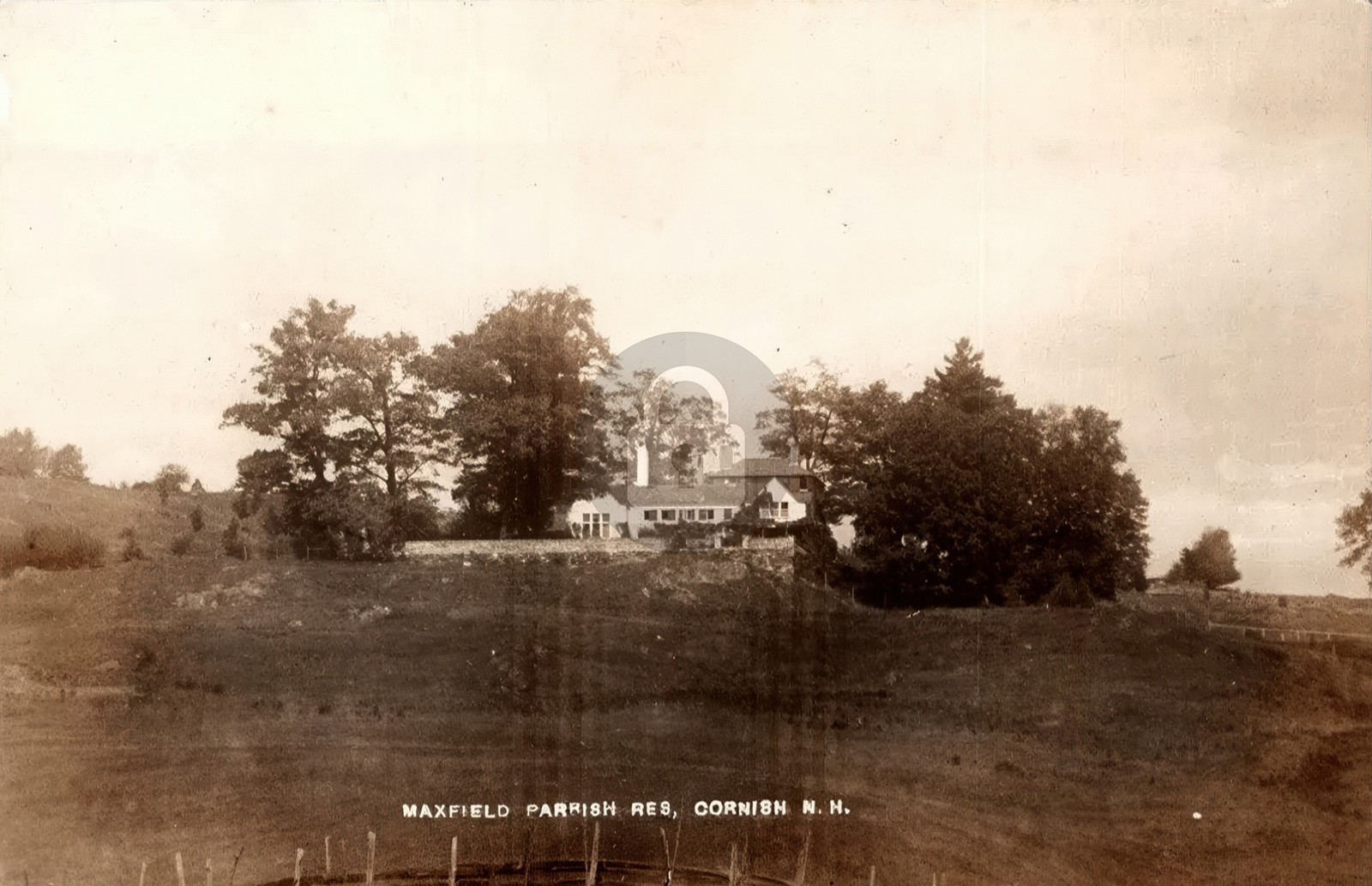 Maxfield Parish Home, Plainfield (nr Cornish) NH RPPC Photo Postcard COPY