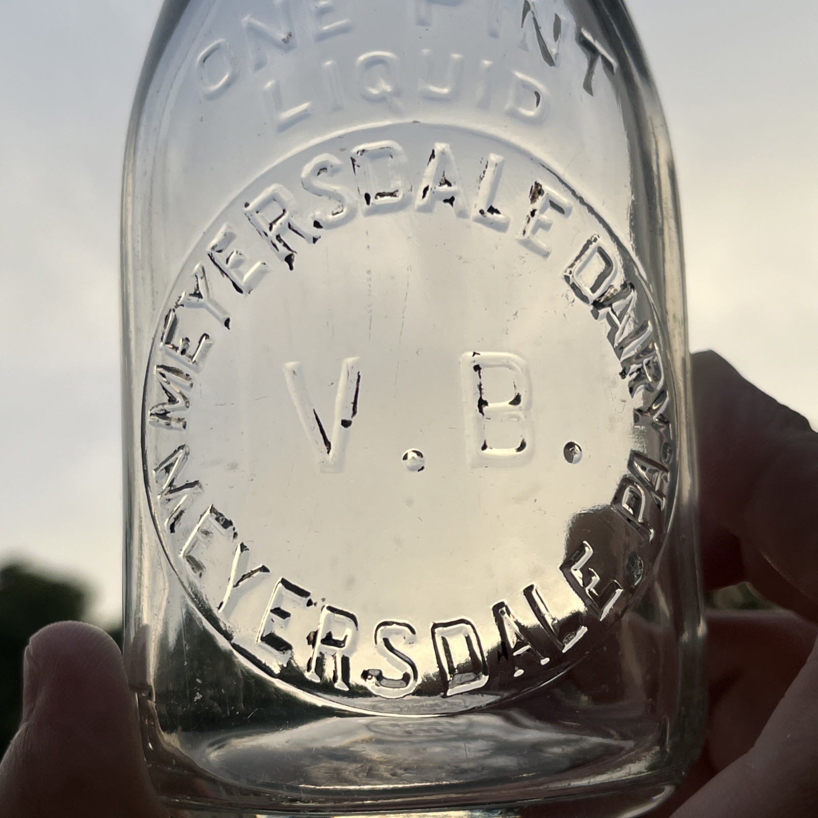 Vintage Meyersdale Dairy Meyersdale Pa Pint Milk Bottle