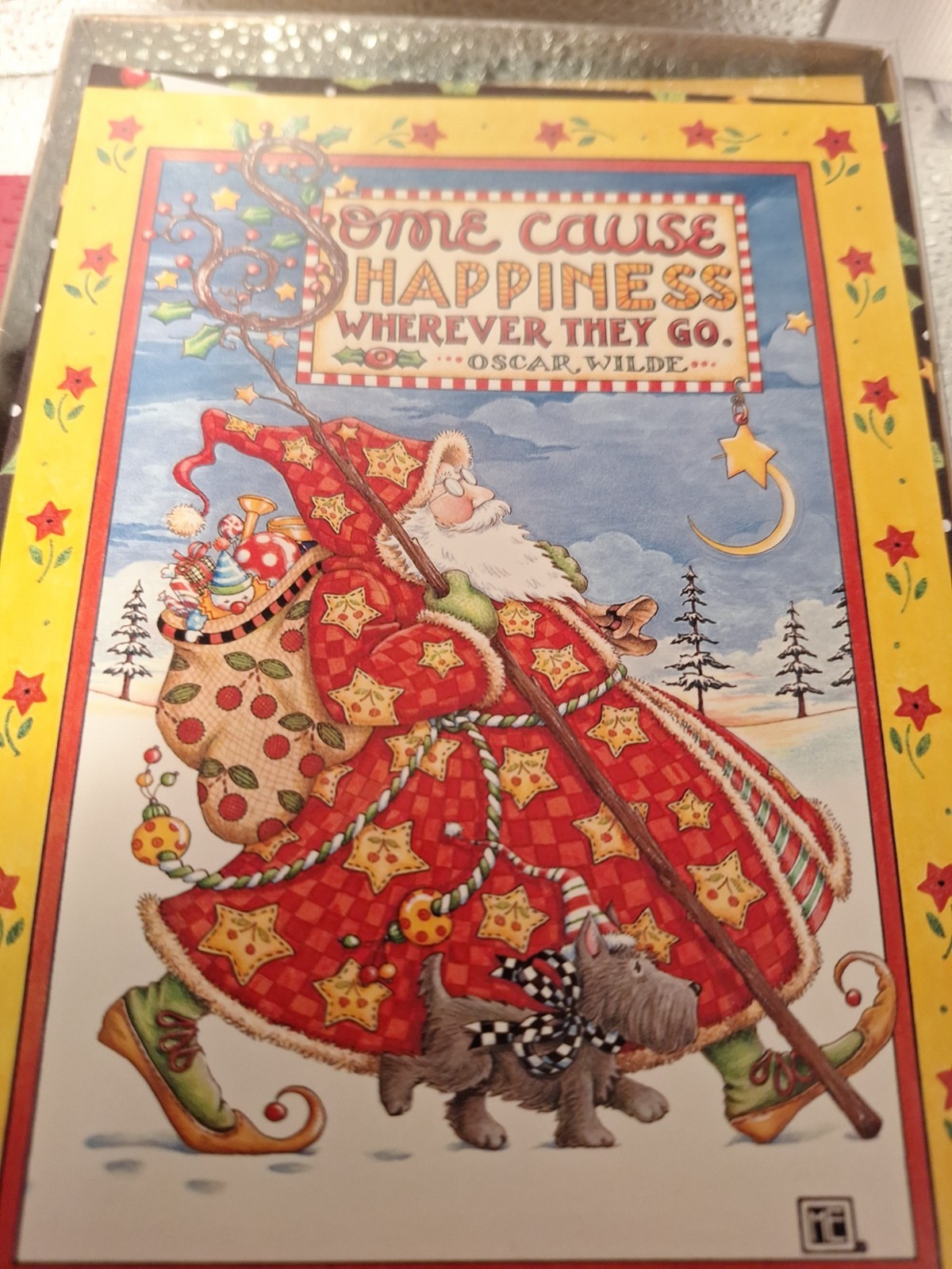 Mary Engelbreit Christmas Box 20 Cards Santa Merry Christmas To All Sleigh