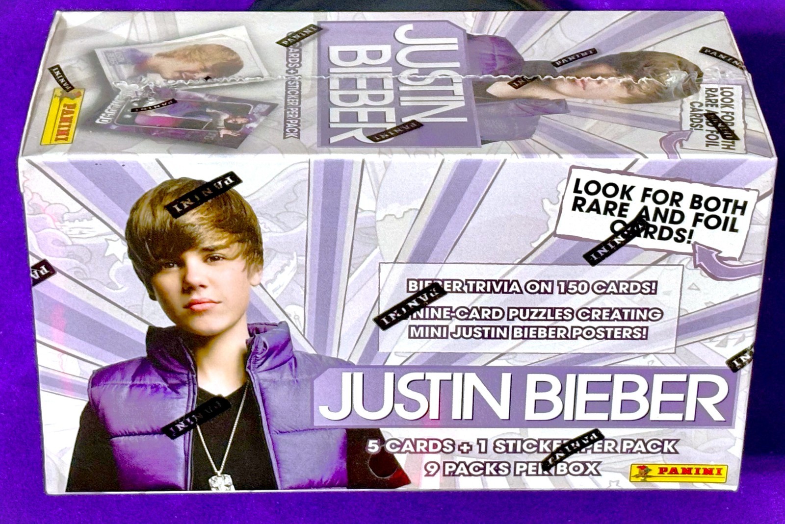 2010 Panini Justin Bieber SEALED Blaster BOX * 9 Unopened PACKS ? Drake RC Card?