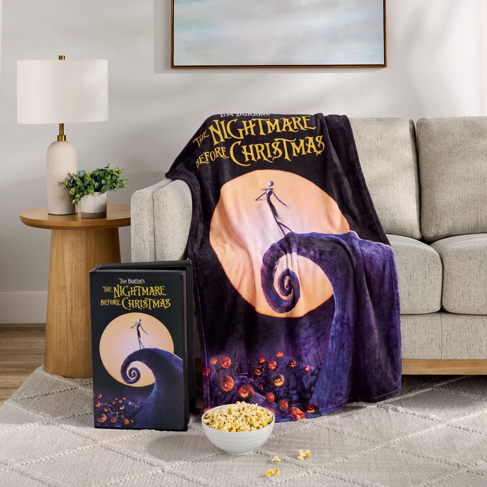 The Nightmare Before Christmas Disney Classic VHS Box Throw Blanket - 50