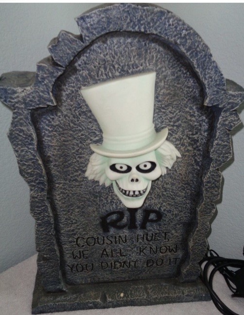 Disney Haunted Mansion Tombstone Huet Ghost Light Up Halloween Nib 1574/2000