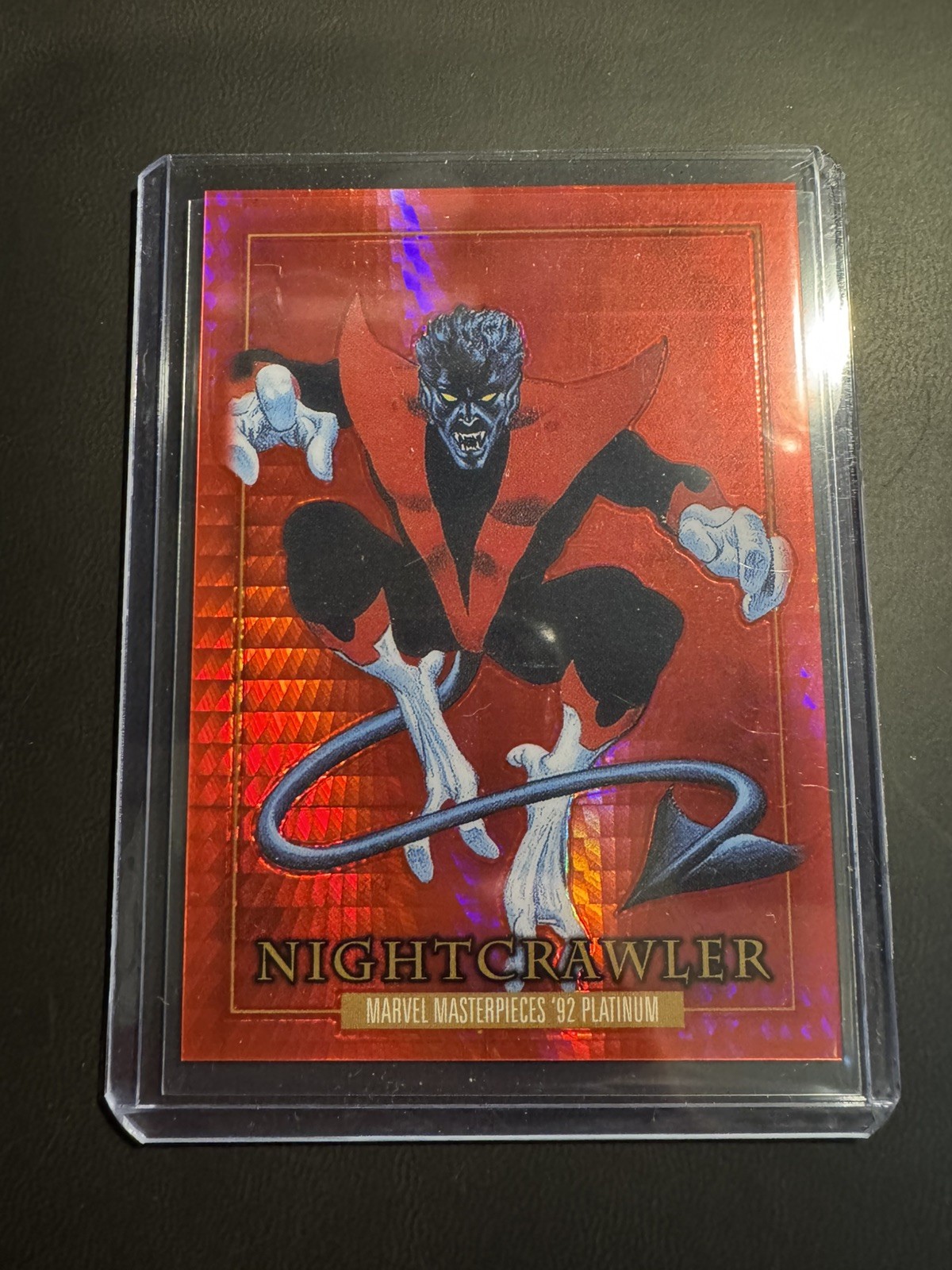 2024 Skybox Marvel Masterpieces 92 Platinum Red Prism /492 Nightcrawler #62
