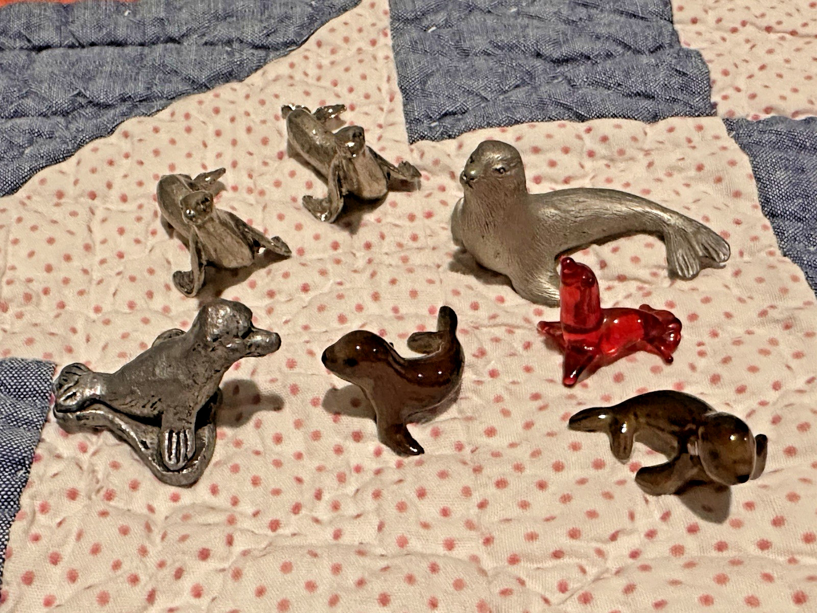 VTG Seals Mixed Figurines Sea Lion Miniature Collection lot of 7 Hagen Pewter VTG Seals Mixed Figurines Sea Lion Miniature Collection lot of 7 Hagen Pewter