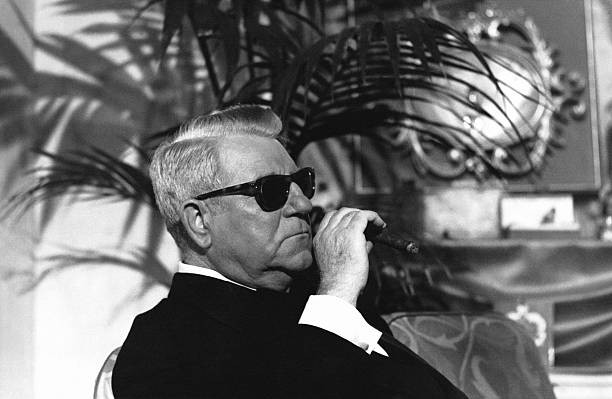 Jean Gabin filming of the film Le Clan des Siciliens by Henri Vern- Old Photo Jean Gabin filming of the film Le Clan des Siciliens by Henri Vern- Old Photo