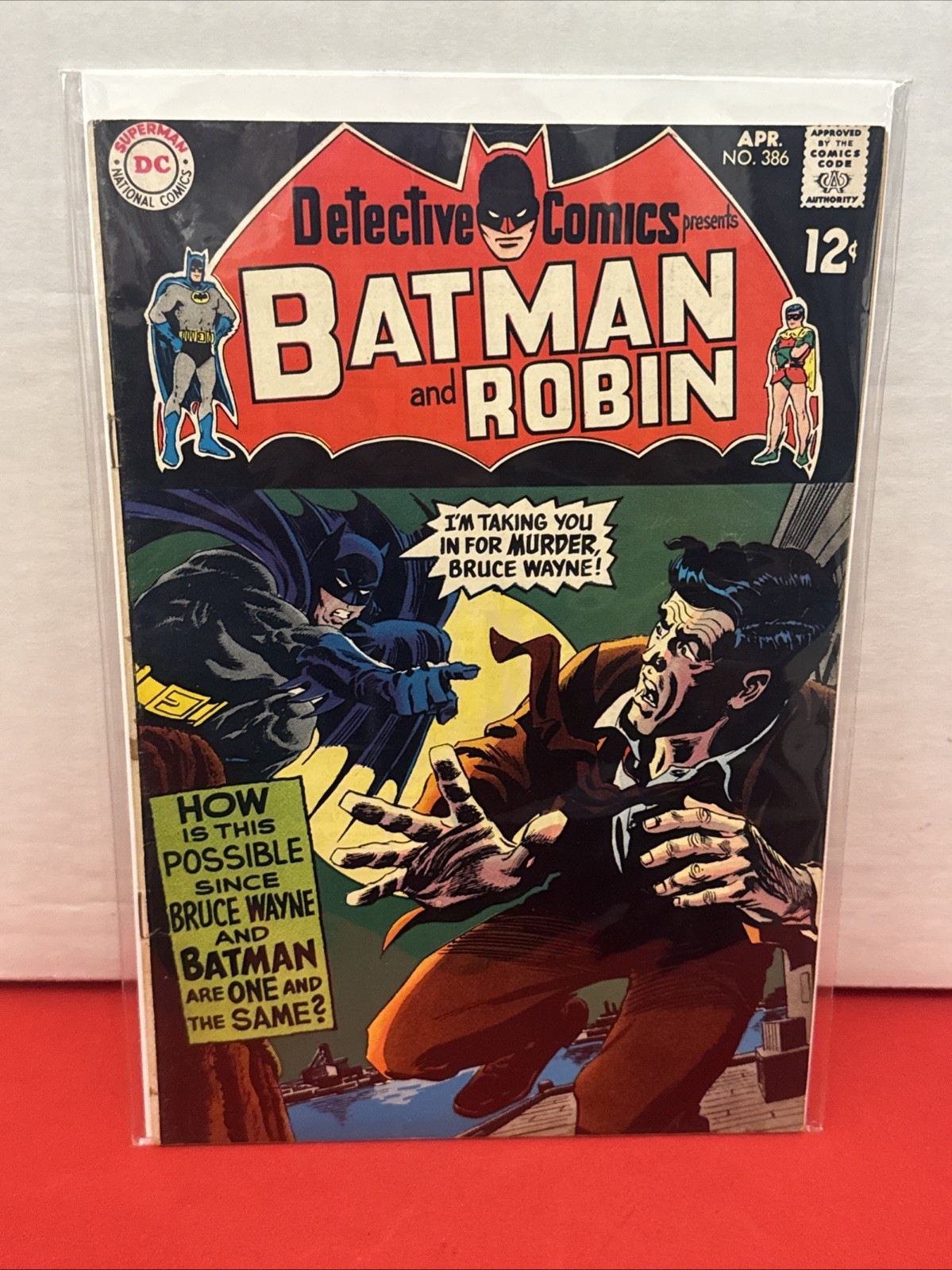 Detective Comics #386 1969 DC Silver Age Batman Robin Neal Adams Cover