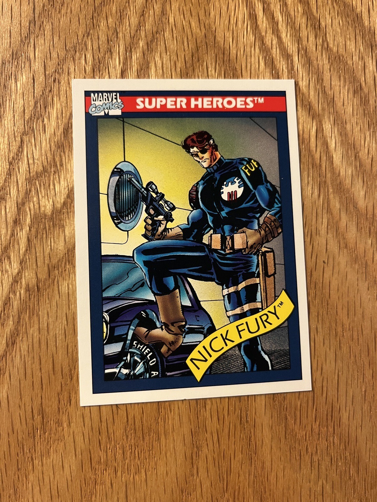 1990 Marvel Comics Super Heroes Trading Card #5 Nick Fury