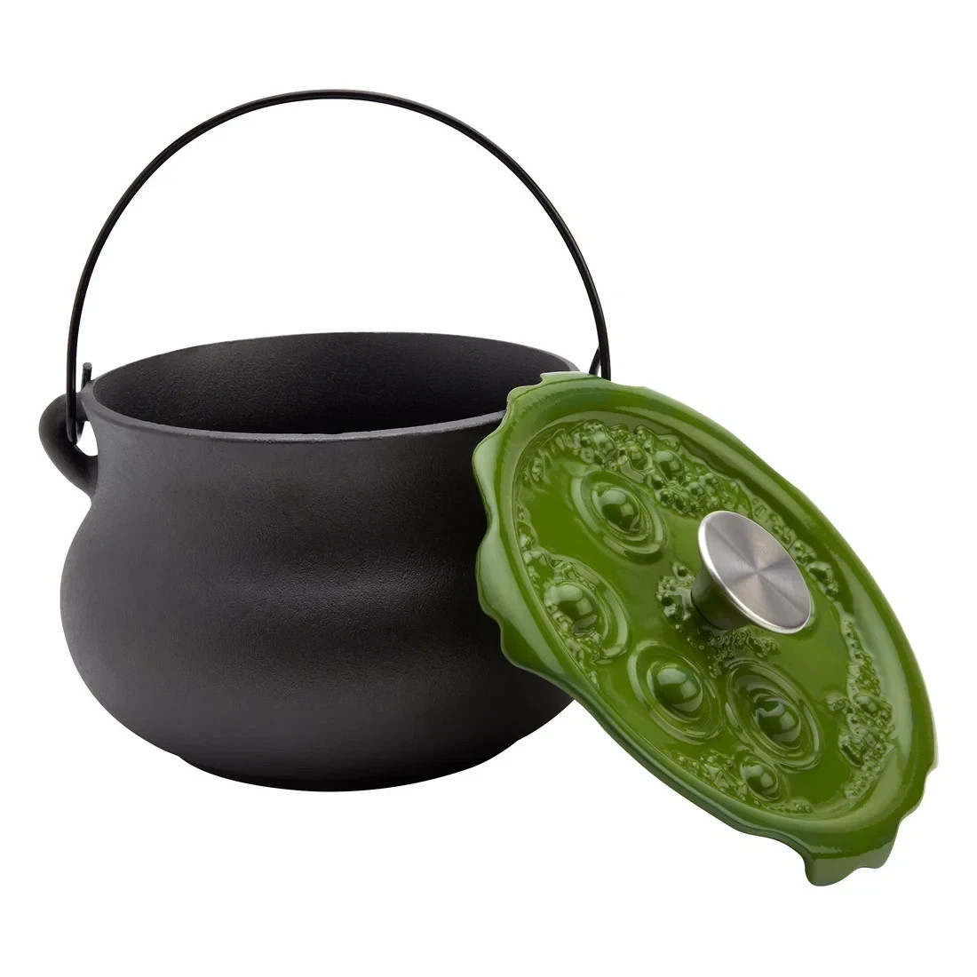 Smith and Clark 6 Quart Cast Iron Cauldron Green 'Bubbling' Lid 2026 Halloween Smith and Clark 6 Quart Cast Iron Cauldron Green 'Bubbling' Lid 2026 Halloween