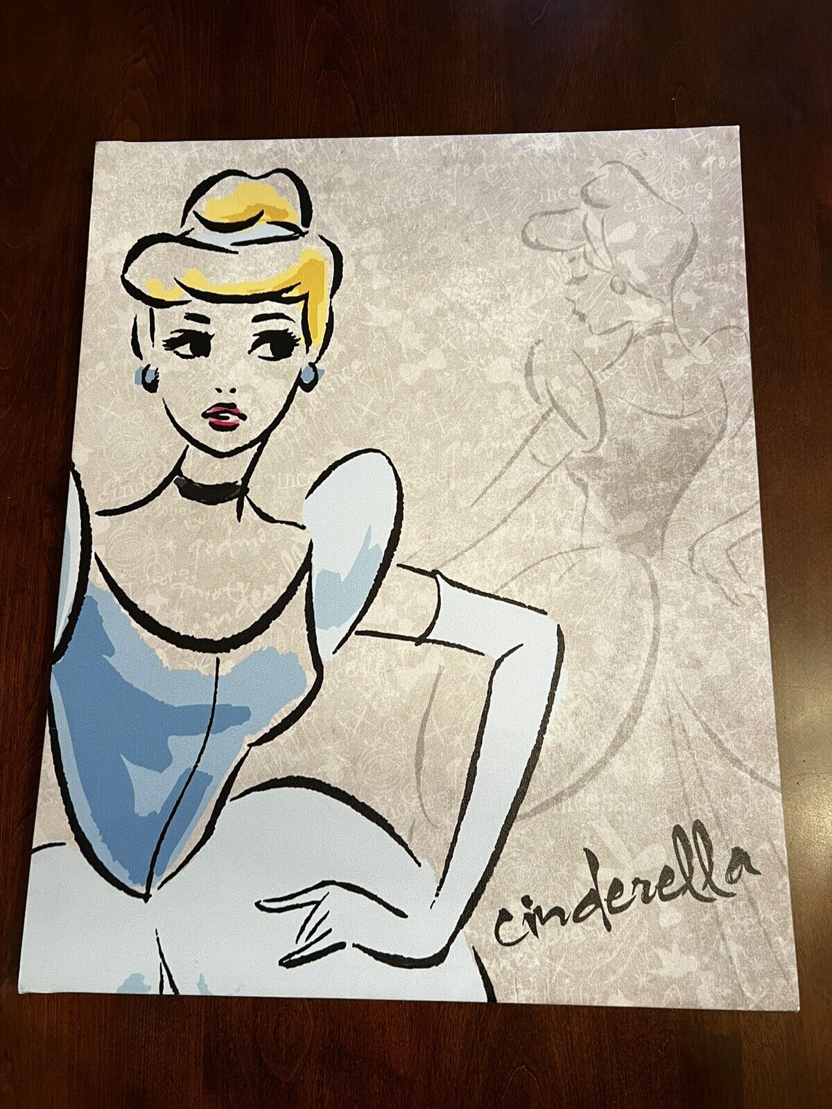 Disney Princess Cinderella Canvas Artissimo Designs Wall Art Picture