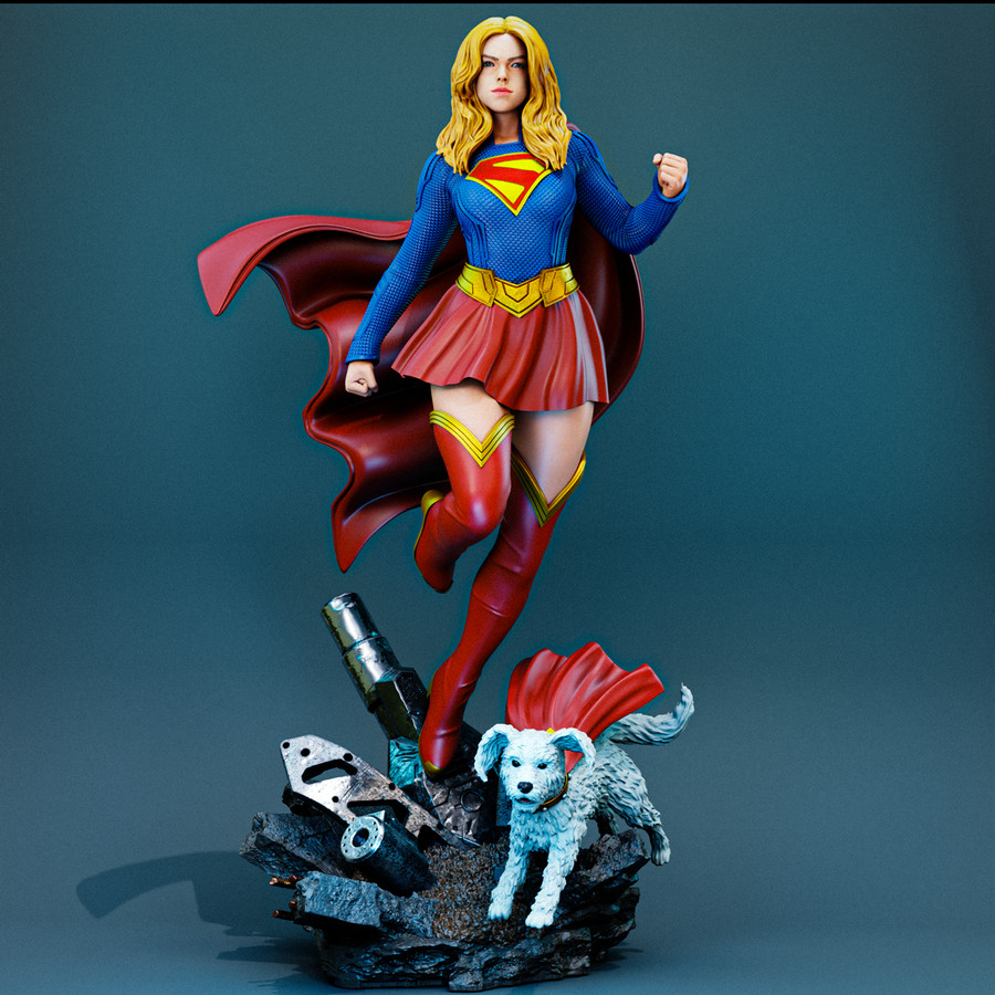 Supergirl  Resin Sculpture Statue Model Kit Unpainted/Unassembled