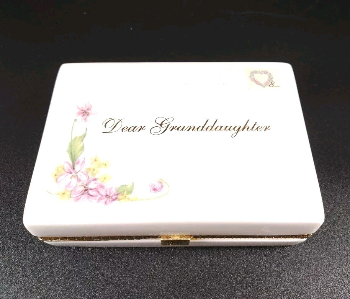 Ardleigh Elliott Porcelain Music Box “Dear Granddaughter” Ltd Edition Violets