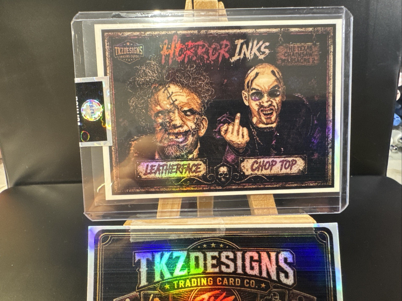 2026 Tkzdesigns Artist Signed Horror inks Leatherface & ChopTop TCM-2