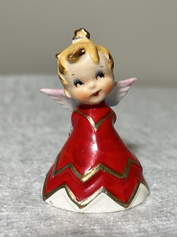 Vintage 1956 Geo Z Lefton HH 80112 Naughty Angel Sister Bell Slingshot Christmas