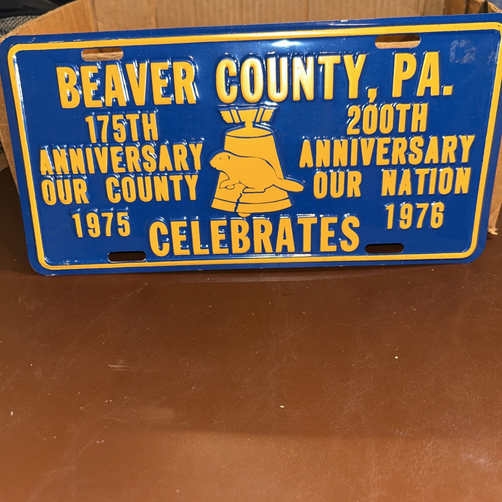Beaver County PA 175 and 200th Anniversary Celebration Collectors License Plate