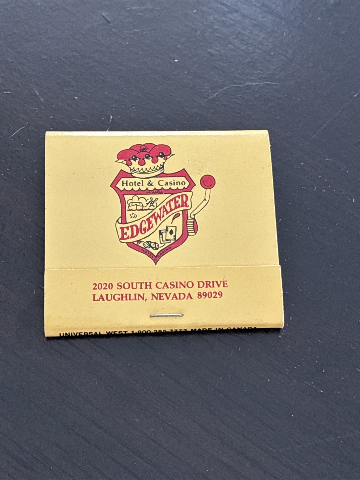 NOS Vintage Edgewater Hotel & Casino Laughlin, Nevada 30 Strike Matchbook