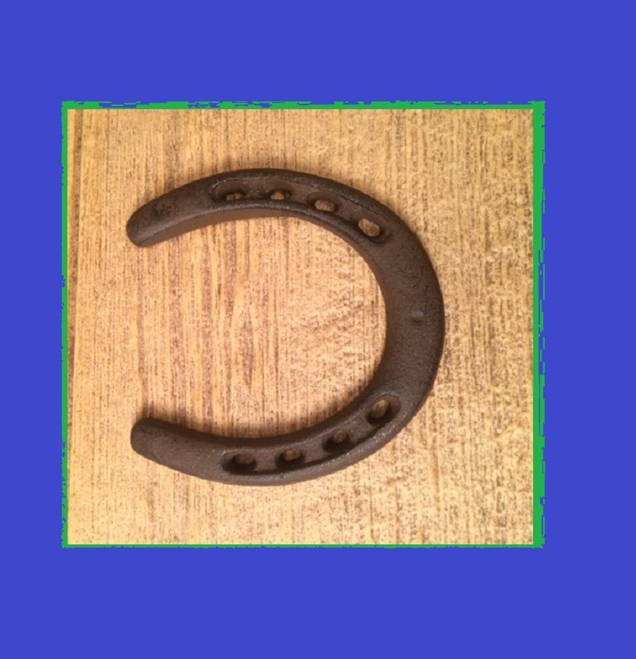 One (1) Cast Iron Large Horse Shoe 5\