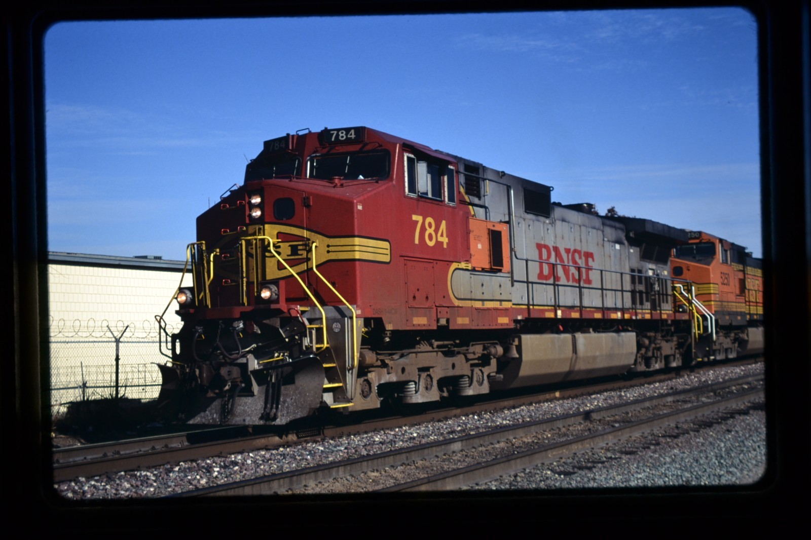 Railroad Slide - BNSF #784 Locomotive Stockton CA 2009 Freight Train Vintage