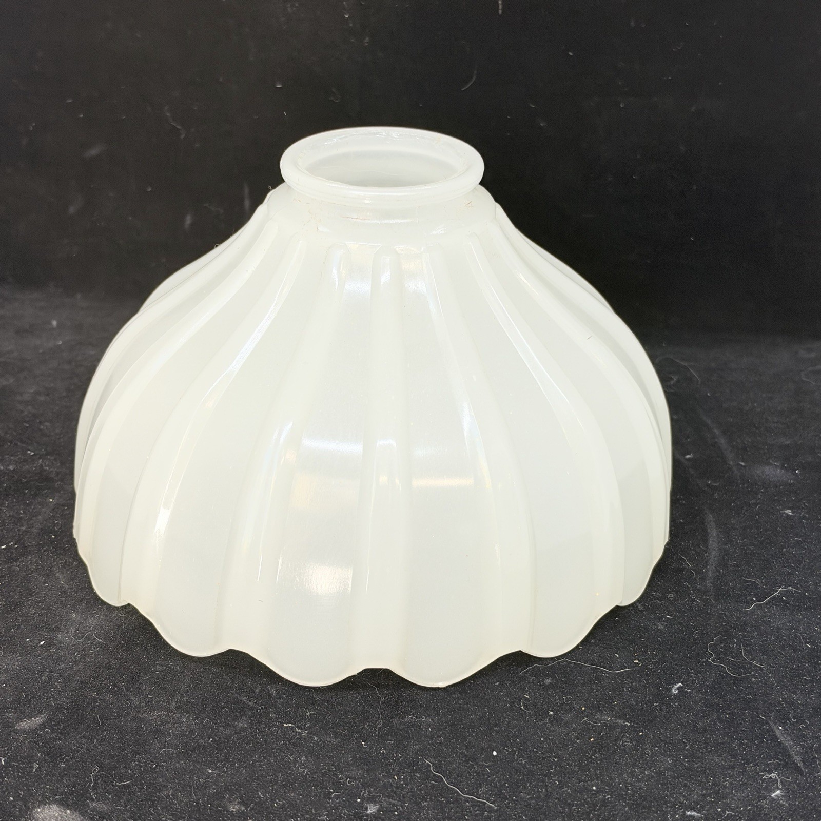 Antique Opalescent Milk Glass Shade Pendant Light 7.25” Diameter 2.25” Fitter Antique Opalescent Milk Glass Shade Pendant Light 7.25” Diameter 2.25” Fitter