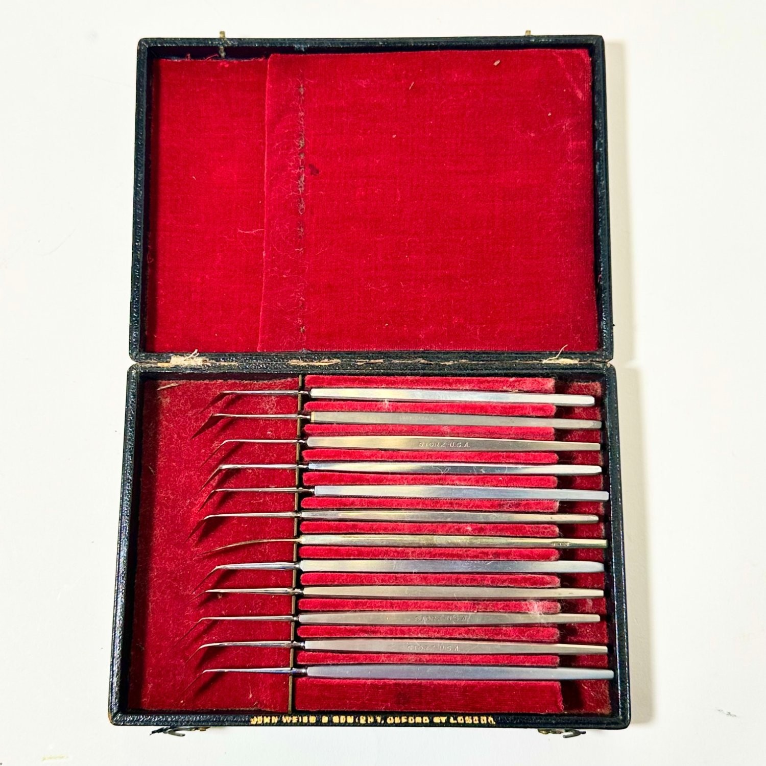 Vintage STORZ USA Ophthalmic Surgical Instrument Set John Weiss London Case