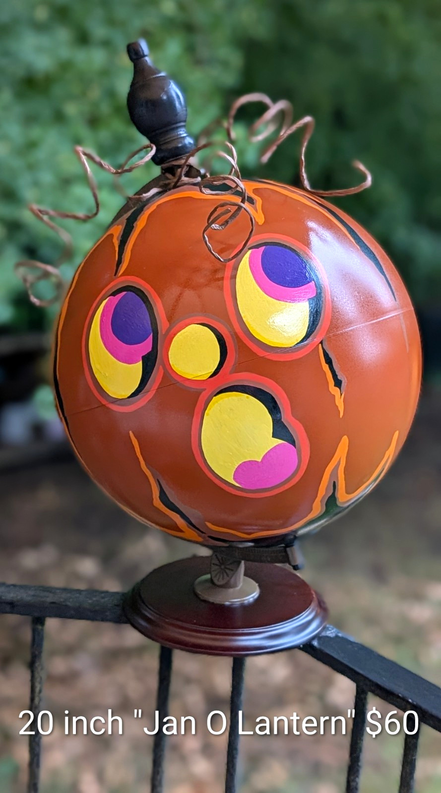 Unique Upcycled Pumpkins Handmade Inspired By 1940s  Faces $/Heights In Each Pic