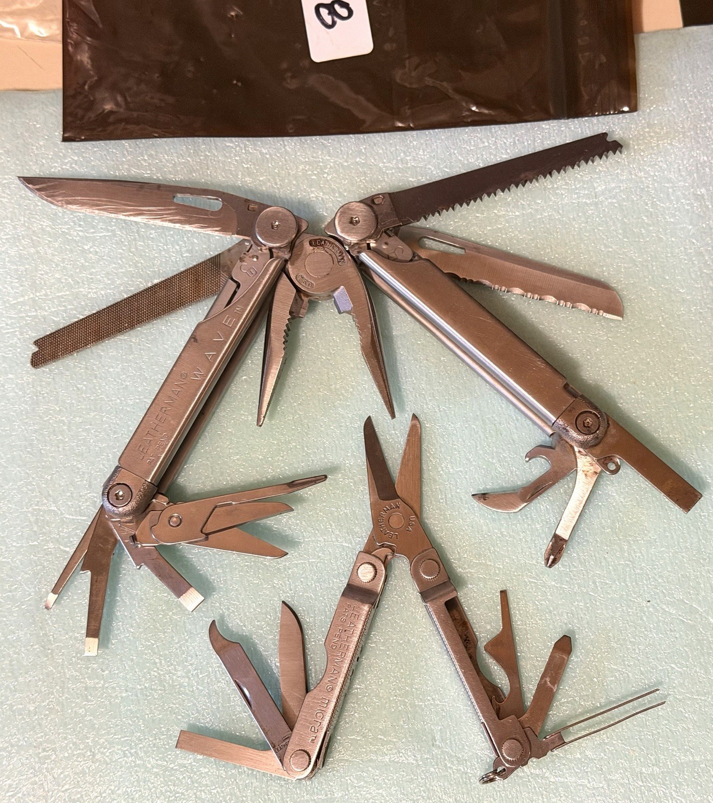 LEATHERMAN Wave Multi Tool Retired DOB 06/00 And Micra Mini Tool 2 Pc Lot S8