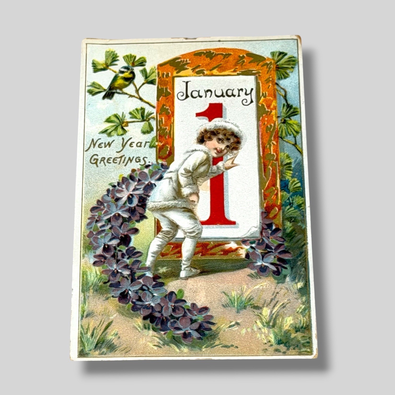 Postcard 1909 Raphael Tuck New Year January 1st Child Illustration E684 Postcard 1909 Raphael Tuck New Year January 1st Child Illustration E684