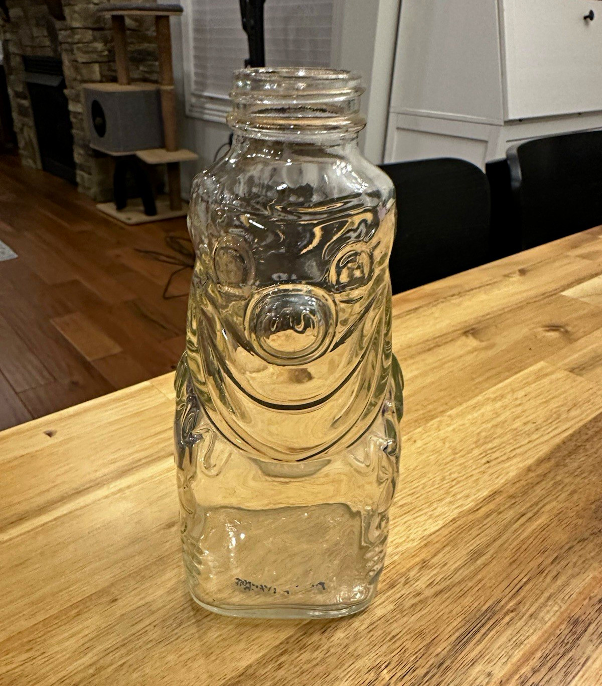 Vintage 1950s Grapette Glass Clown Bottle Piggy Bank Camden AR No Lid