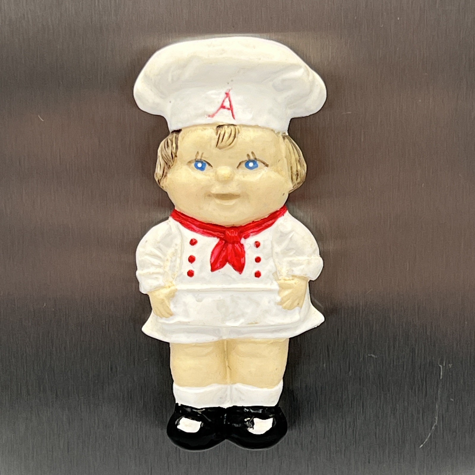 Vintage Campbell\'s Soup Chef Kid Fridge Magnet Alphabet Soup Refrigerator Decor