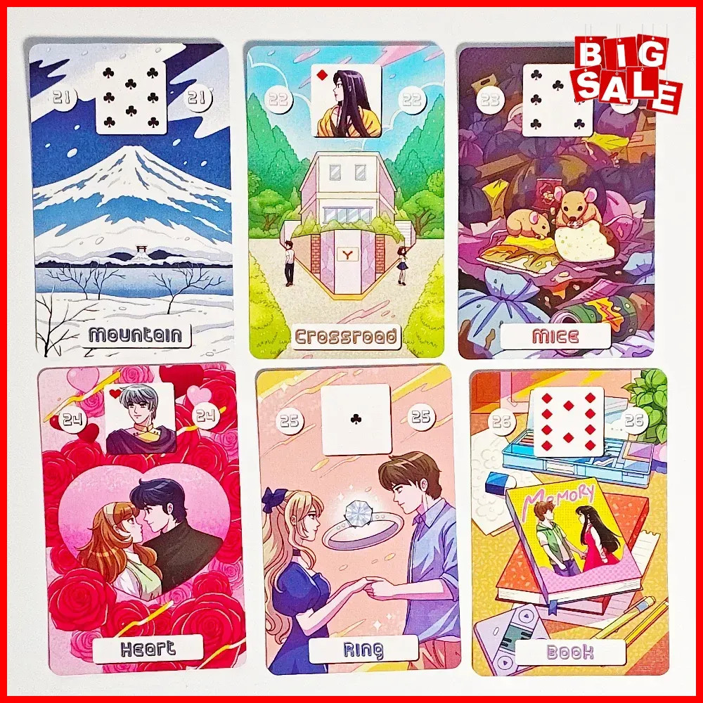 Back To The 80\'s Lenormand Deck 36 Pcs Lenormand Cards + 2 Special Cards 9*6cm P Back To The 80\'s Lenormand Deck 36 Pcs Lenormand Cards + 2 Special Cards 9*6cm P